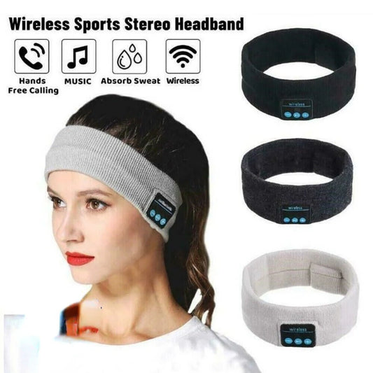 Wireless Bluetooth 5.0 Headband Earphones with MIC, Sports, Sleep, and Music. Long Battery Life.